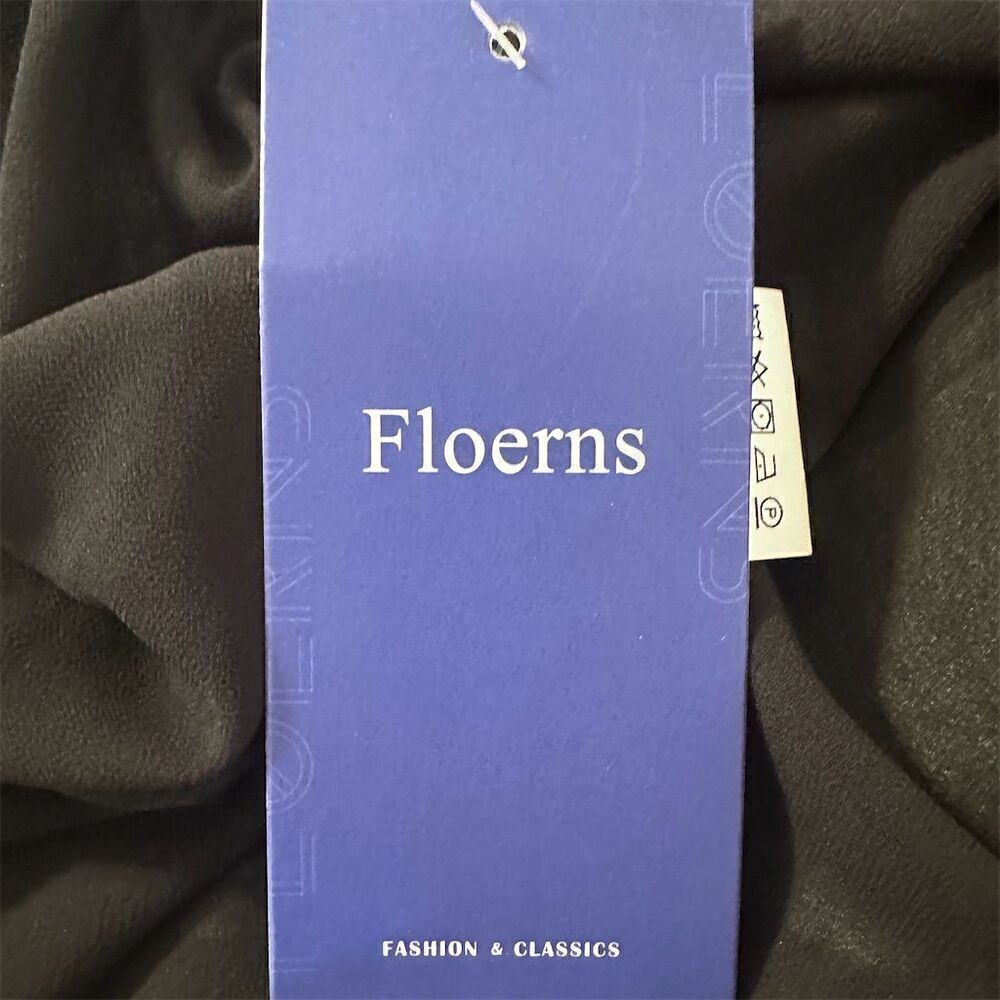 Floerns Tropical Leaf Print V-Neck Cut Out Back Dress Flutter Sleeve Tie-Back - Picture 6 of 9